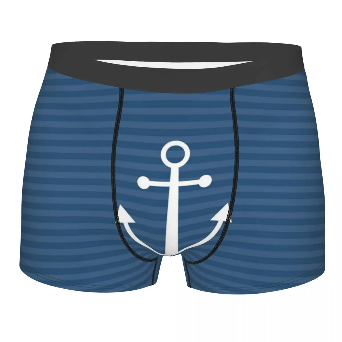 Novelty Boxer Nautical Navy Anchor Shorts Panties Men Underwear Soft Underpants for Male S-XXL