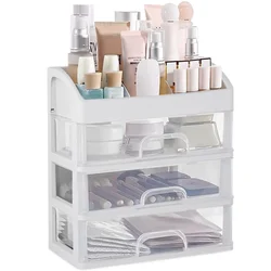 Makeup Organizer Cosmetic Organizer For Vanity Makeup Storage Box With 3 Drawers Skincare Product Organizer For Dresser Bedroom