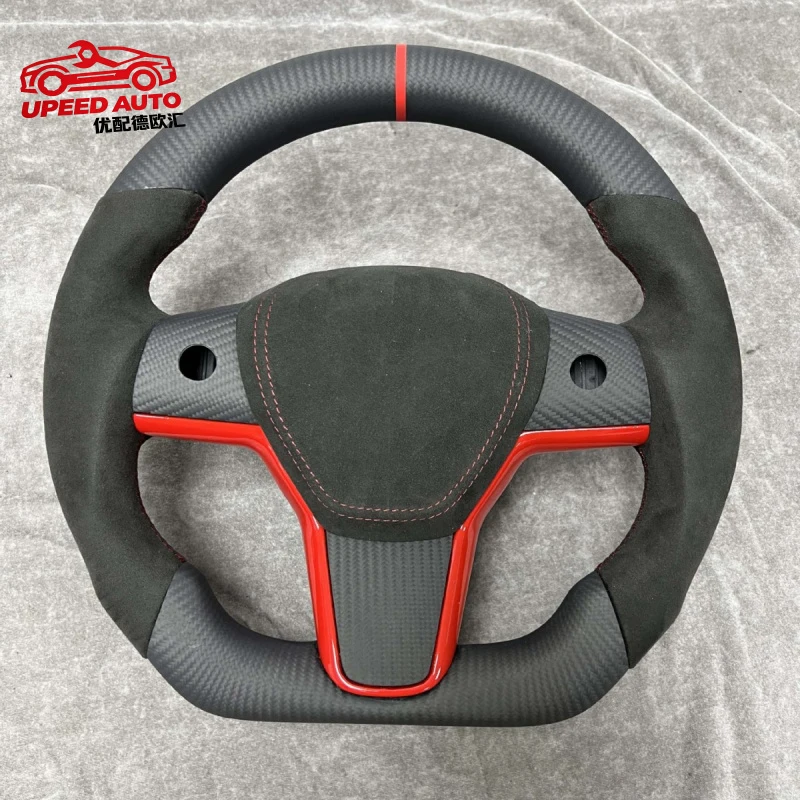 suitable for Factory-direct processing of car carbon fiber steering wheels, Tesla Model 3 steering wheel modification and upgrad