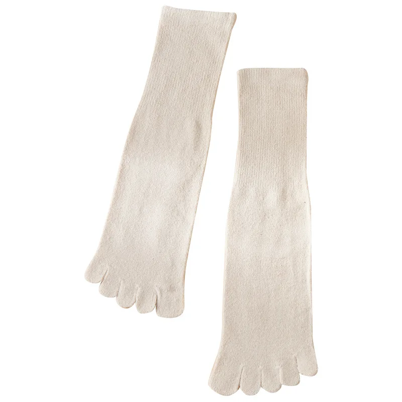 BirdTree, 3PCS 70%Natural Silk Five Finger Socks, Women Thin Comfortable Medium Length Socks, Suitable For Four Seasons P46588QC