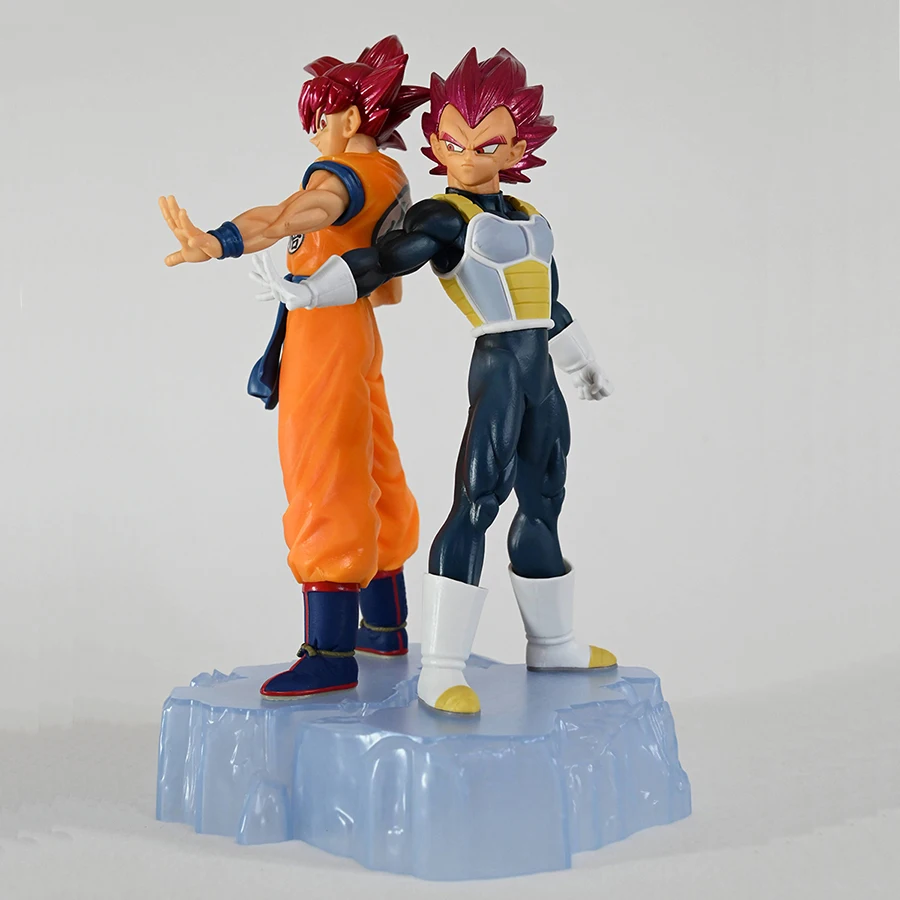 Original Banpresto Dragon Ball Dokkan Battle 7th Anniversary SSG Goku Vegeta Action Figure Collectible Model Toys Anime Figurals