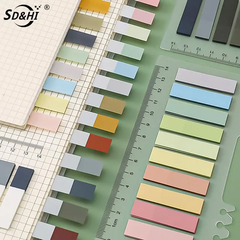 200 Sheets Solid Color Index Memo Pad Sheets Sticky Markers Book Tabs Index Sticky Notes Bookmarks Notepad Stickers Stationery