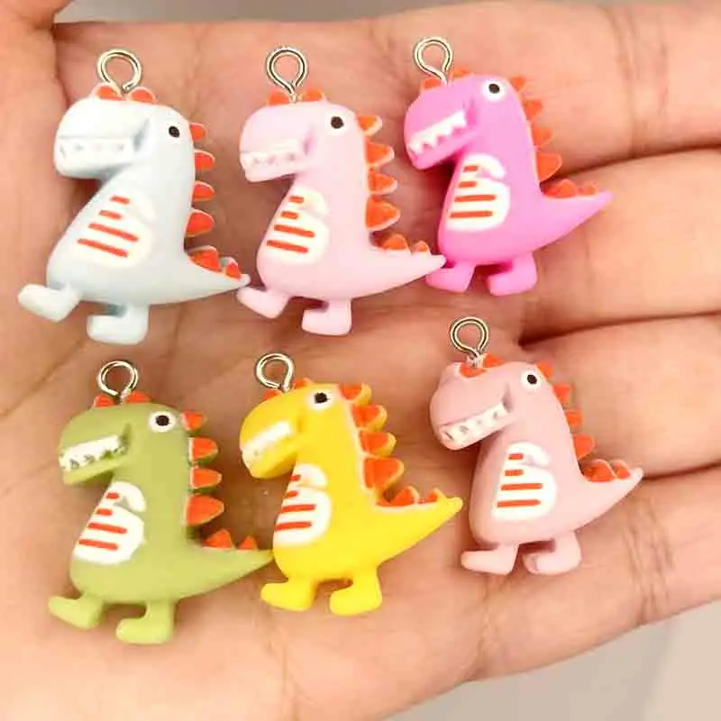 

18*26mm 10pcs Cartoon Simulation Cute Dinosaur Charms For Pendant DIY Earrings Necklace Jewelry Accessories Finding