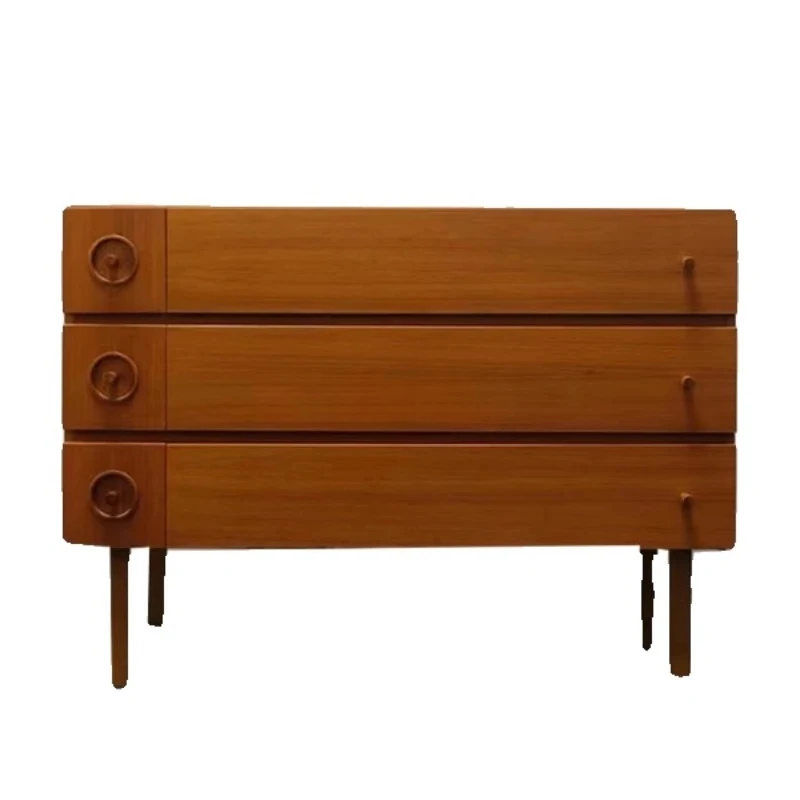 

Modern retro solid wood door-to-door storage shoe cabinet simple household storage medieval wabi-sabi three-layer entrance
