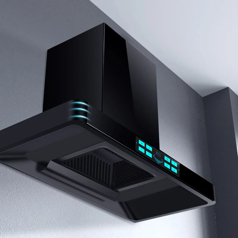 Small Size Household Range Hood for Apartments Electric Power Source with Baffle Filter Ventilation for Hotels