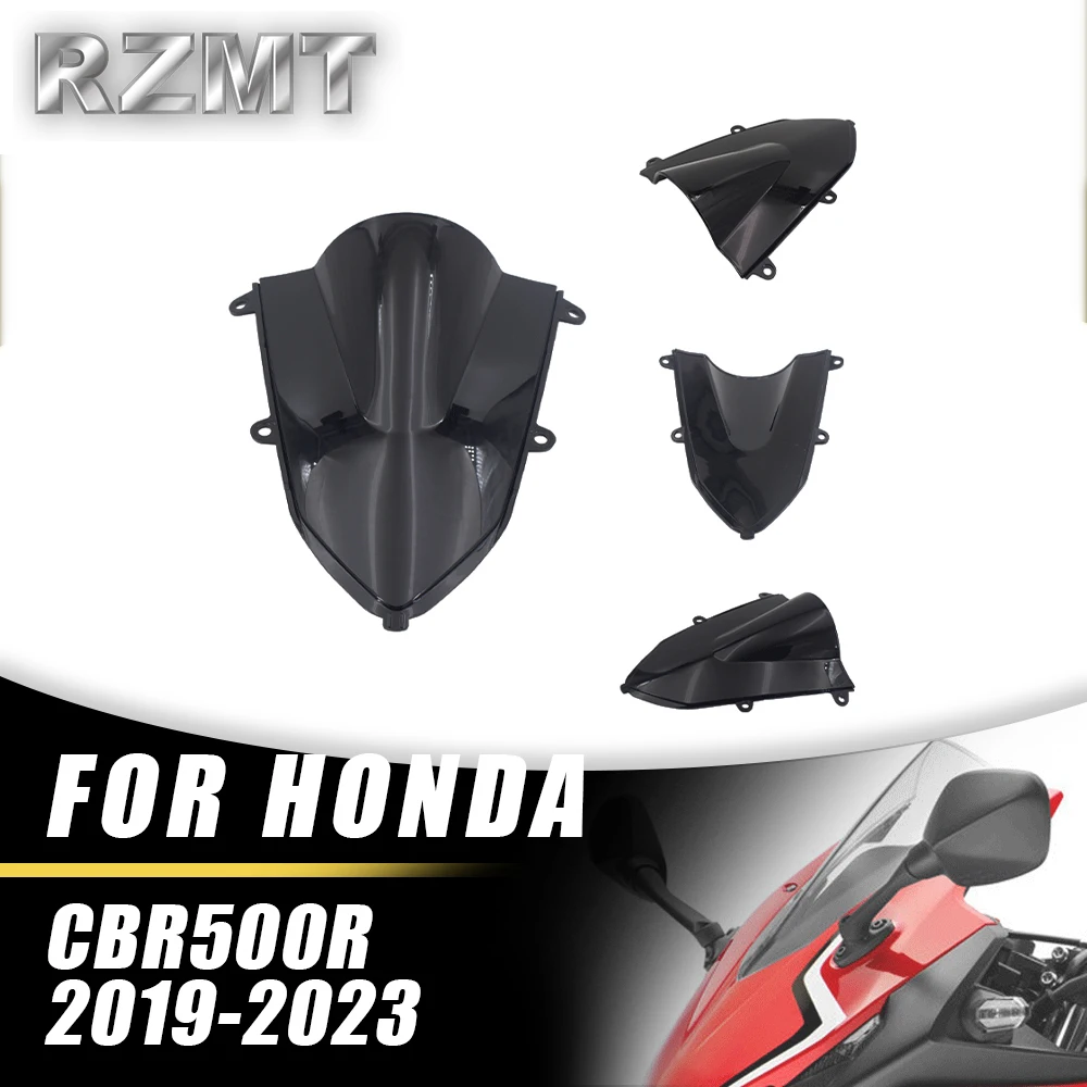 

CBR-500R Front Double Bubble Wind Deflector Windscreen For HONDA CBR500R 2019-2023 Motorcycle Accessories Windshield Black