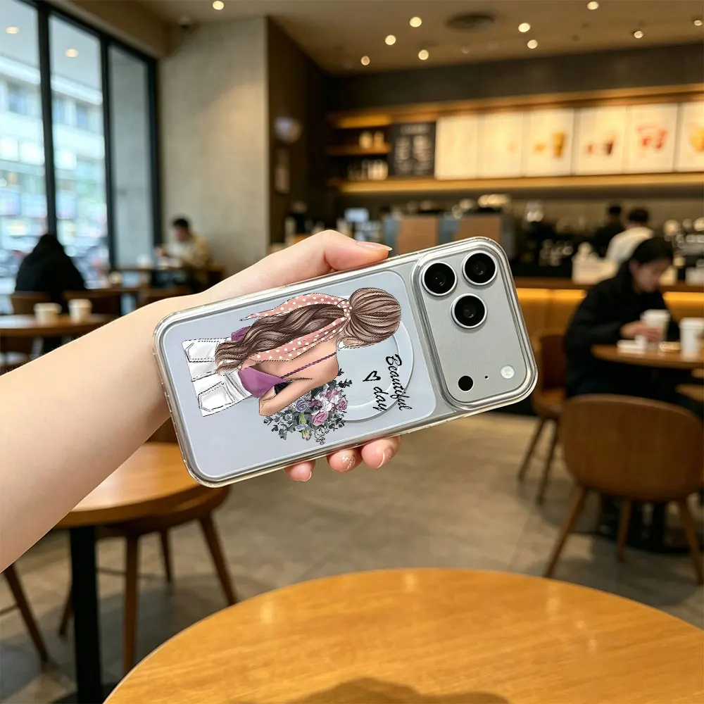 Girl Holding Flower In Hand Print Phone Case For iPhone 17 16 15 14 13 12 11 Pro Xs Max Plus Air Mini XR X 17e 16e Magsafe Cover view 6