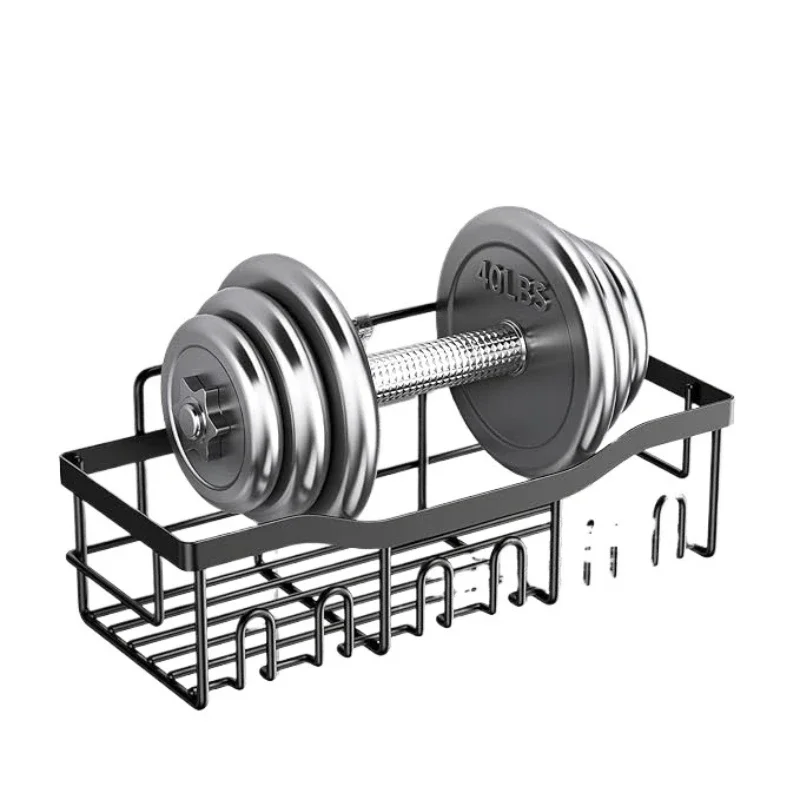 

Large Capacity Anti-rust Stainless Steel Adhesive Shower Tank No Drilling Wall Storage Bathroom Organizer Home Decoration