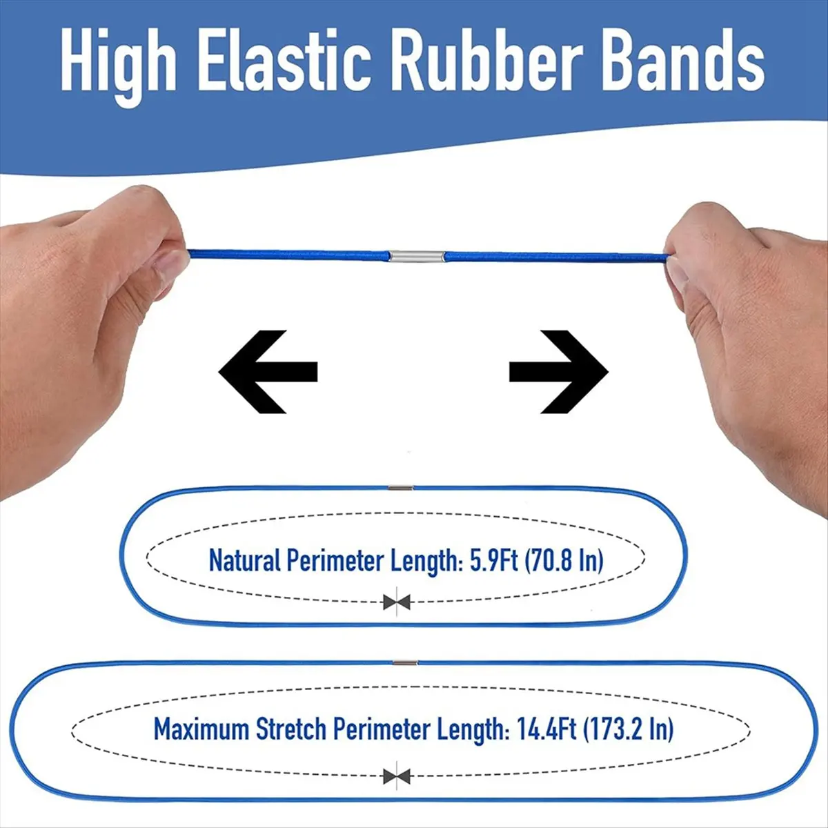 N14R Top 6pcs Rubber Bands , Gallon Trash Cans, Trash Can Bands for Large Bags, Kitchen Garbage Bag Straps, Elastic Bands