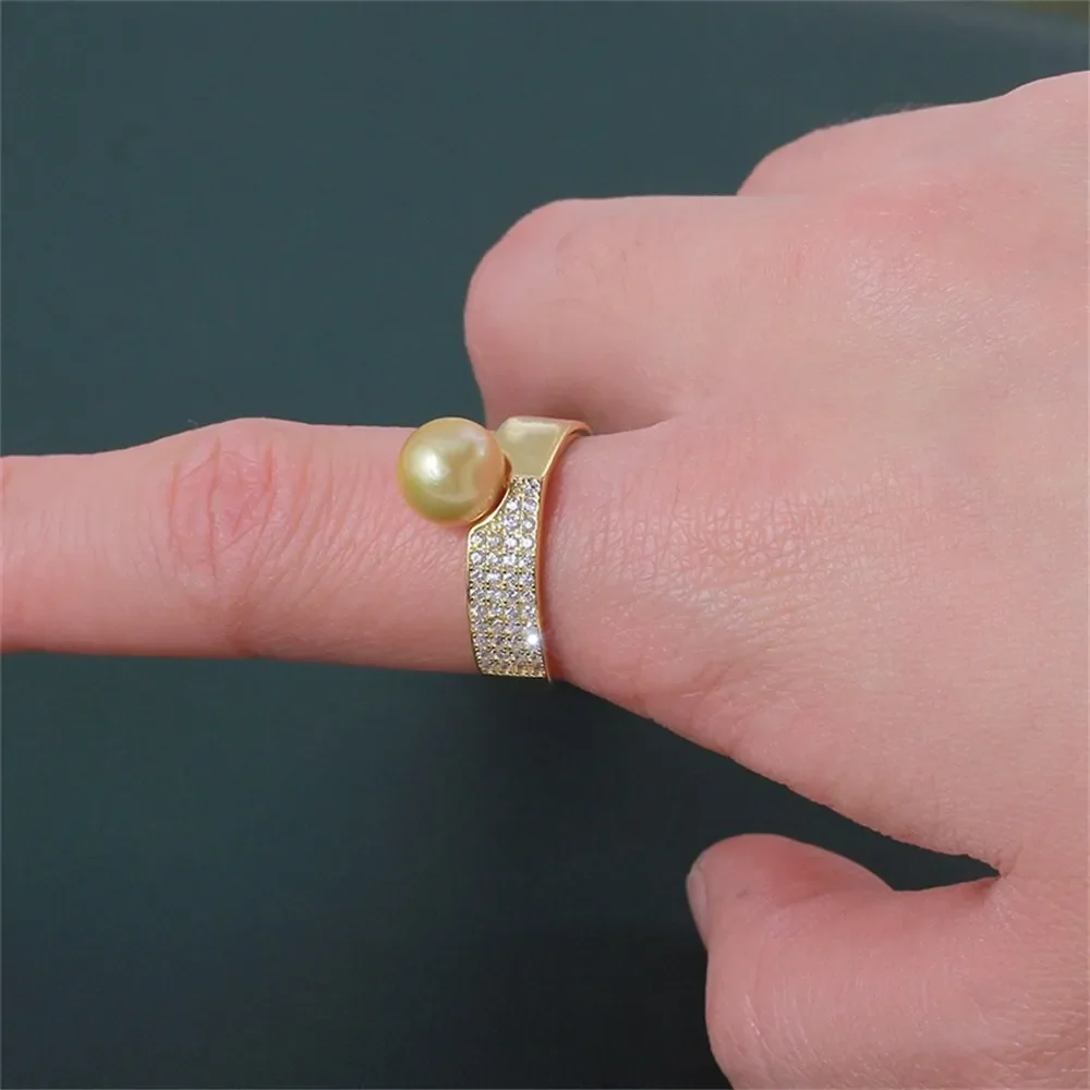 Solid S925 Sterling Silver Pearl Ring Settings Findings & Accessories  for Jewelry Making Bulk Wholesale Craft Supplies No Pearl