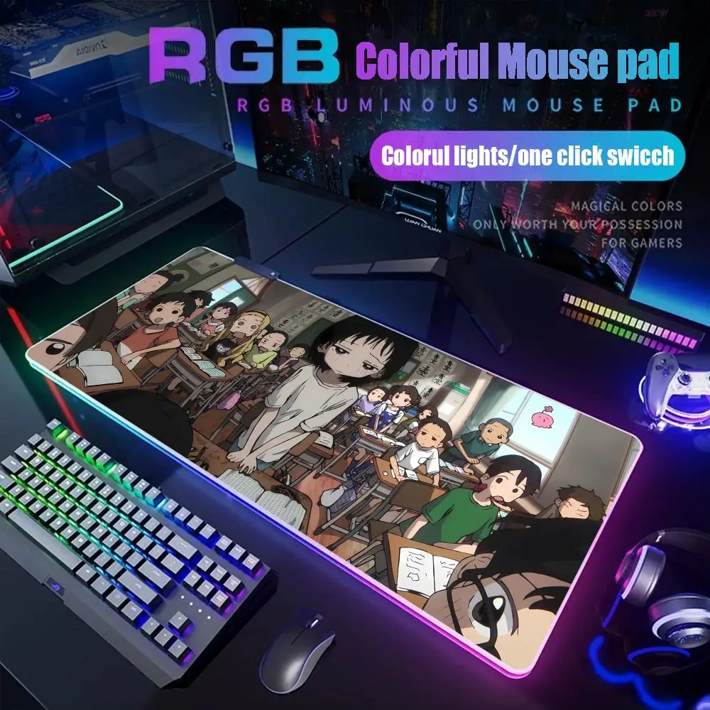 

Коврик для мыши Takopi no Genzai, игровой RGB-коврик для стола, светодиодный коврик для мыши с подсветкой, игровые аксессуары, большой коврик для мыши с подсветкой