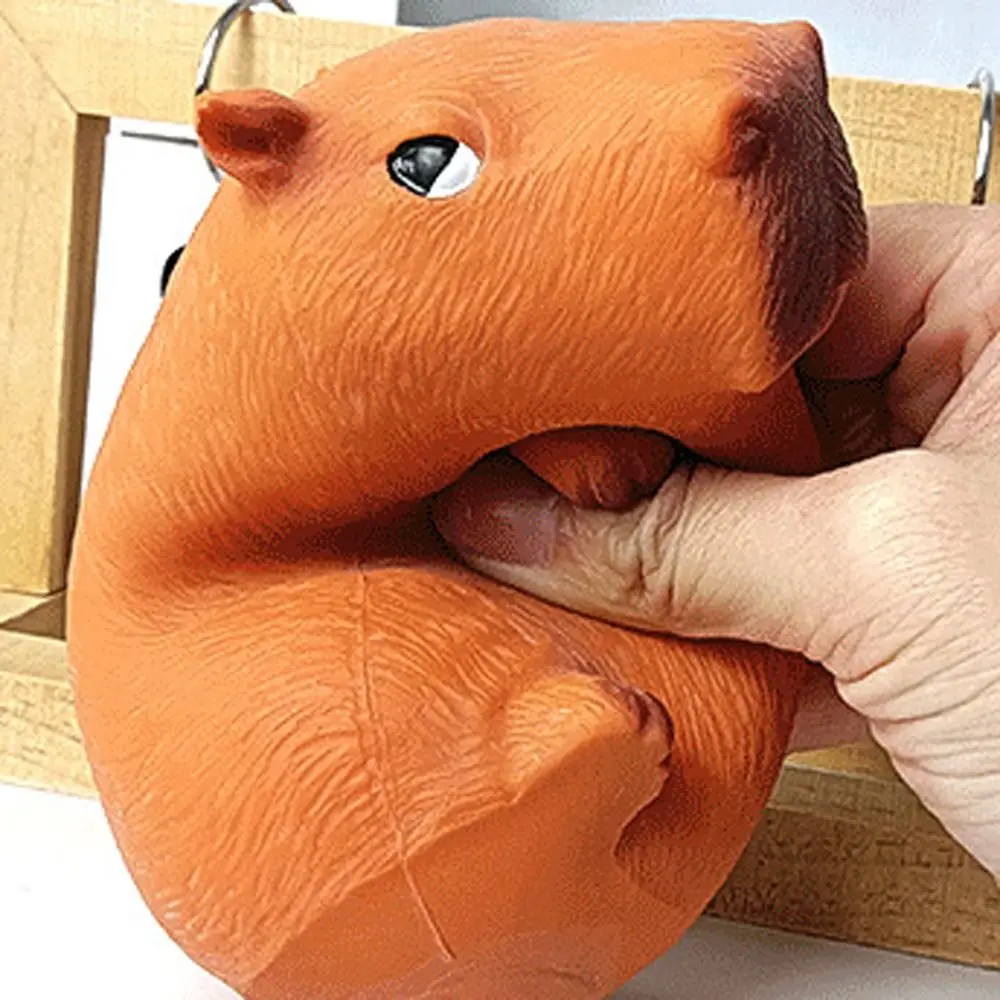 Animal dos desenhos animados capivara squeeze brinquedo macio engraçado capivara lento rebote brinquedo criativo bonito simulação capivara decoração jogo do bebê