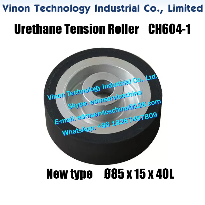 

Chmer CH604-1 Urethane Tension Roller New Type D85x15x40mm, CH411-1 edm Tension Wheel CHMER spare parts