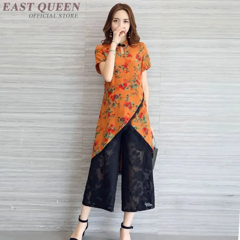 Womens two piece sets 2018 traditional chinese clothing for women FF900