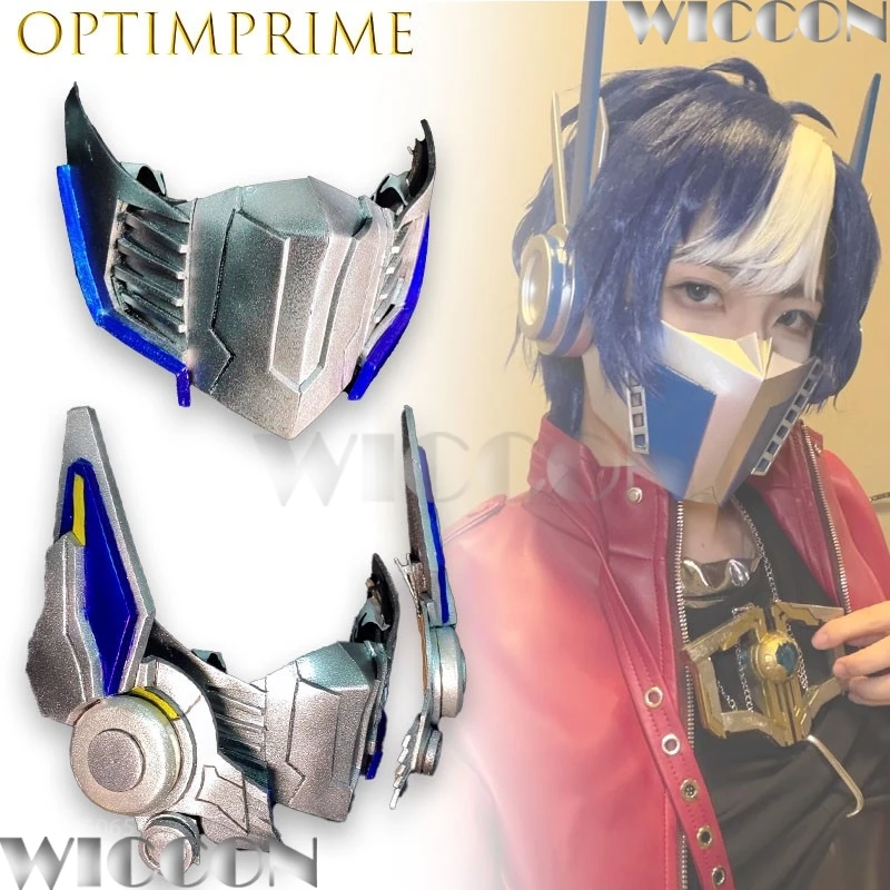 Transform OptimPrime Female Version Mechanical Mask Headphones Cosplay Prop SciFi Mecha Resin Masks Halloween Navidad Carnaval view 2