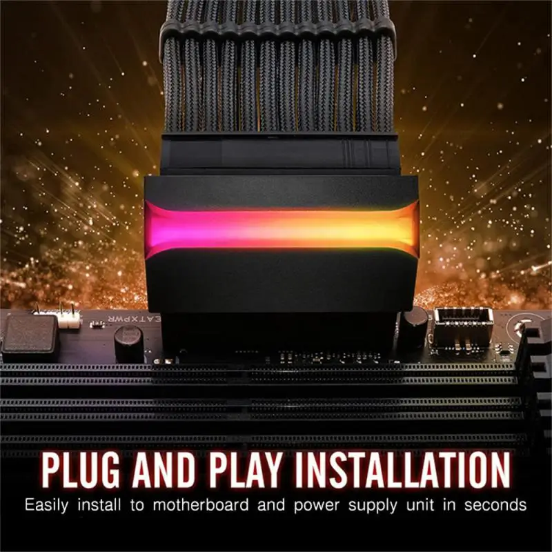 24 Pin to 90 Degree Power Plug Adapter Mainboard Motherboard Power Supply Cable Connectors Modular Mounting Accessessory