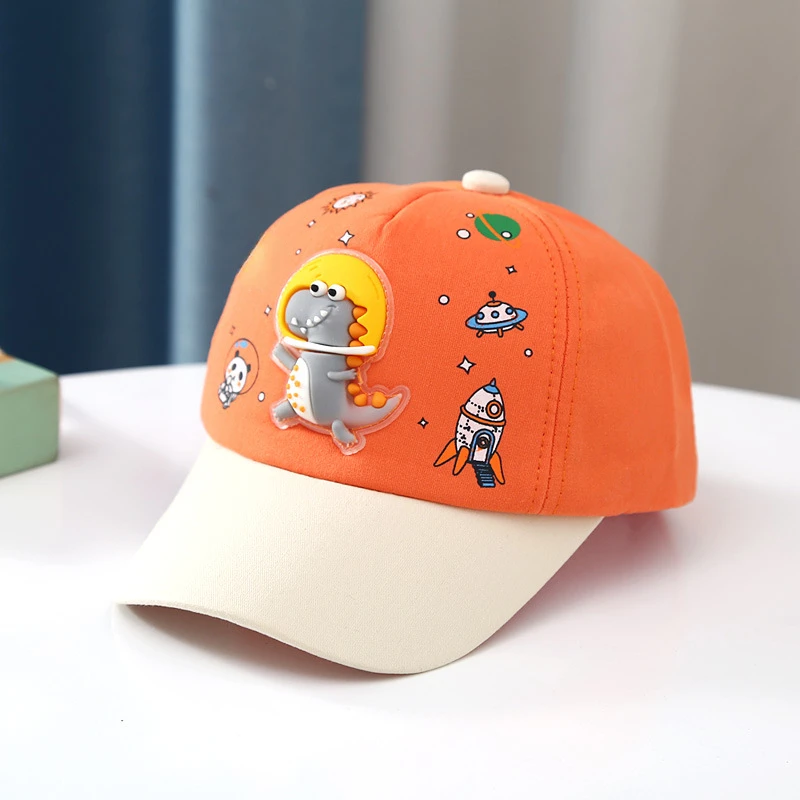 Spring Autumn Child Hat New Sharp Cute Baby Boy Sun Caps Girl Dinosaur Adjustable Child Baseball Hat Cartoon Duck Tongue Caps