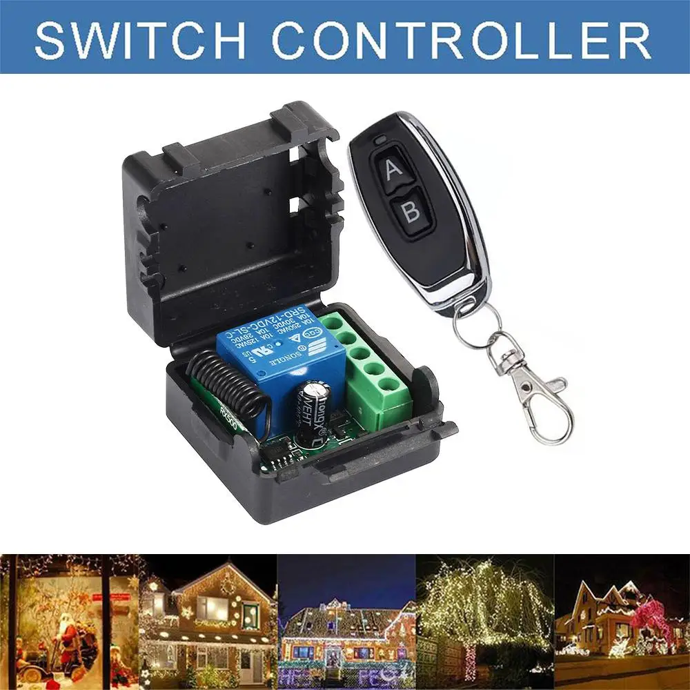 Universal Wireless Remote Control Switch 12V Wireless Channel Single Access Control Trunk Control Remote Small Remote Switc B6V0