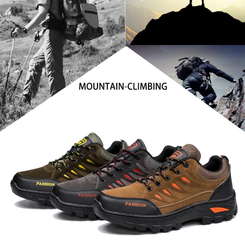 

Outdoor Hiking Trekking Mountain Sports Shoes for Men Camping Hunting Walking Shoe Breathable Cushioning Nonslip Travel Sneakers