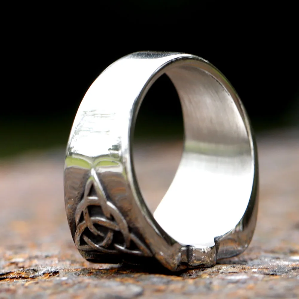 2023 New 316L Stainless Steel Viking Slavic Of Russia Savarog Amulet Celtic Knot Ring For Man Dropshipping free shipping