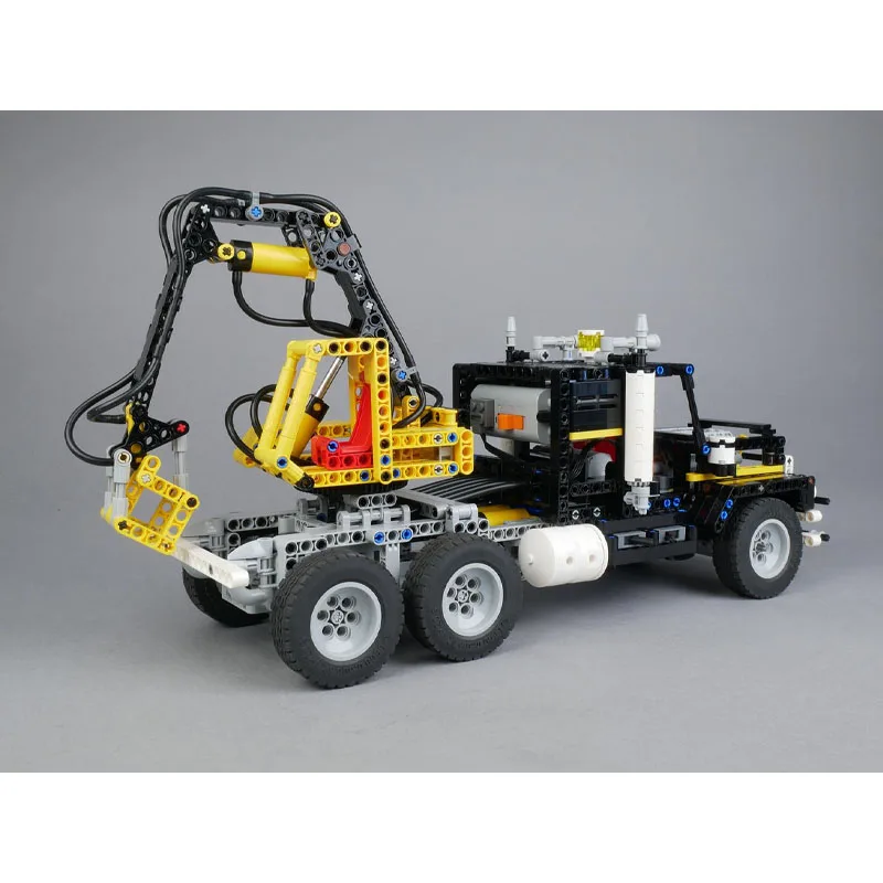 Bloc de construction de véhicule de Transport en bois, modèle 1214 pièces MOC créatif pour garçons, bloc de construction d'anniversaire pour enfants, jouet cadeau, MOC-76465