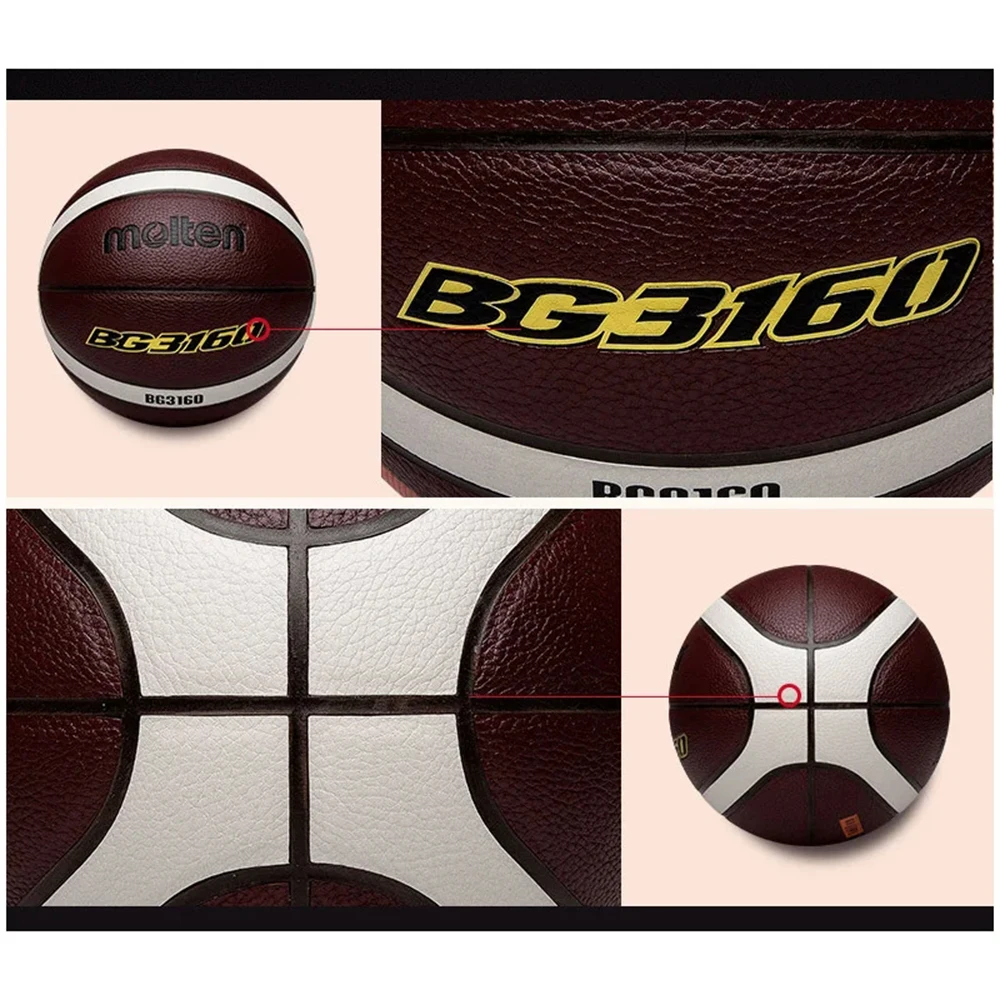 Molten Basketballs Size 7 BG3160 Outdoor Indoor Match Training Balls for Youth Woman Man Standard Basketball