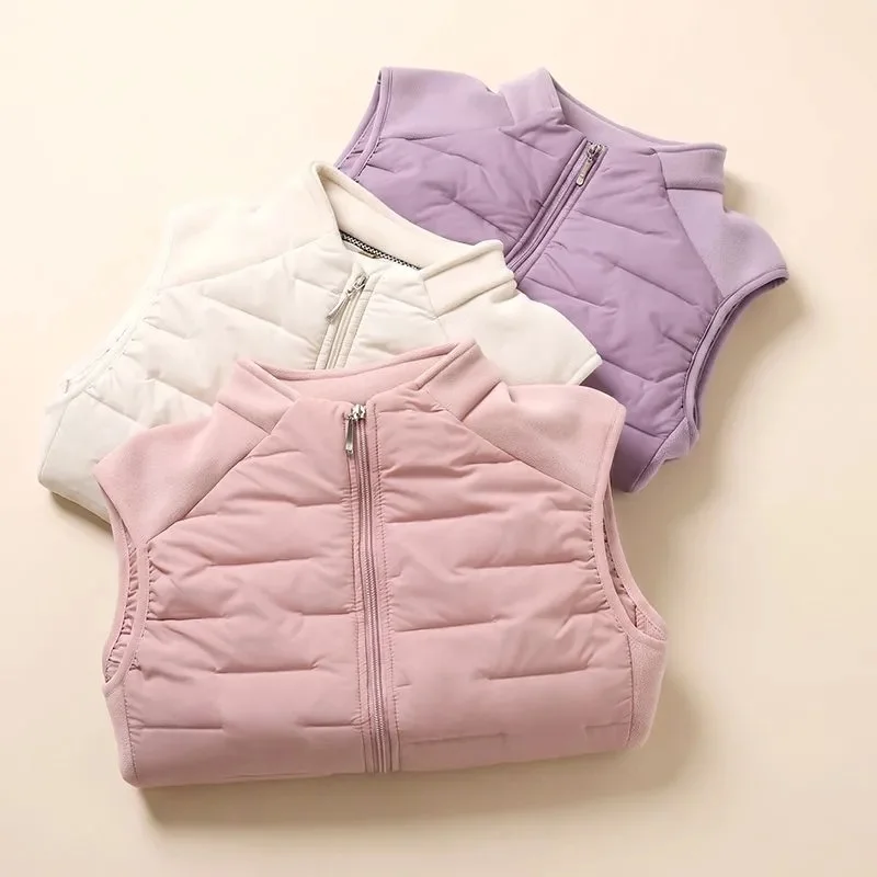 New 2026 Women Down Cotton Waistcoat Jacket Autumn Winter Vest Lightweight Warm Cold Resistant Heat Storage Sleeveless Coat
