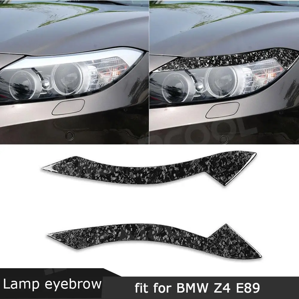 

Forged Carbon Fiber Eyebrow Headlight Covers For BMW Z4 E89 2009-2015 Front Bumper Eyelids Car Styling