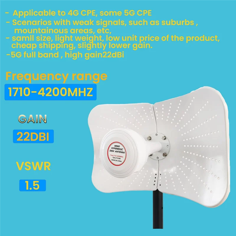 

A25F-Wifi Signal Amplifier Antenna High Gain Long Range 2X22dbi For Router Communication