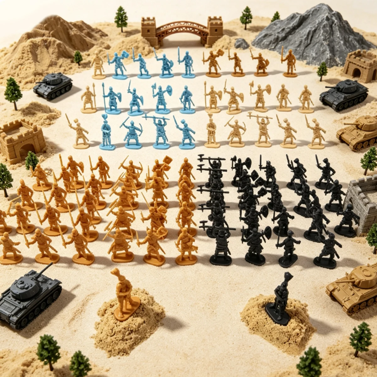 24Pcs Highly Detailed Mini Plastic Medieval – Random Style Soldier Figures for Collectible Showcase Collections ZSY
