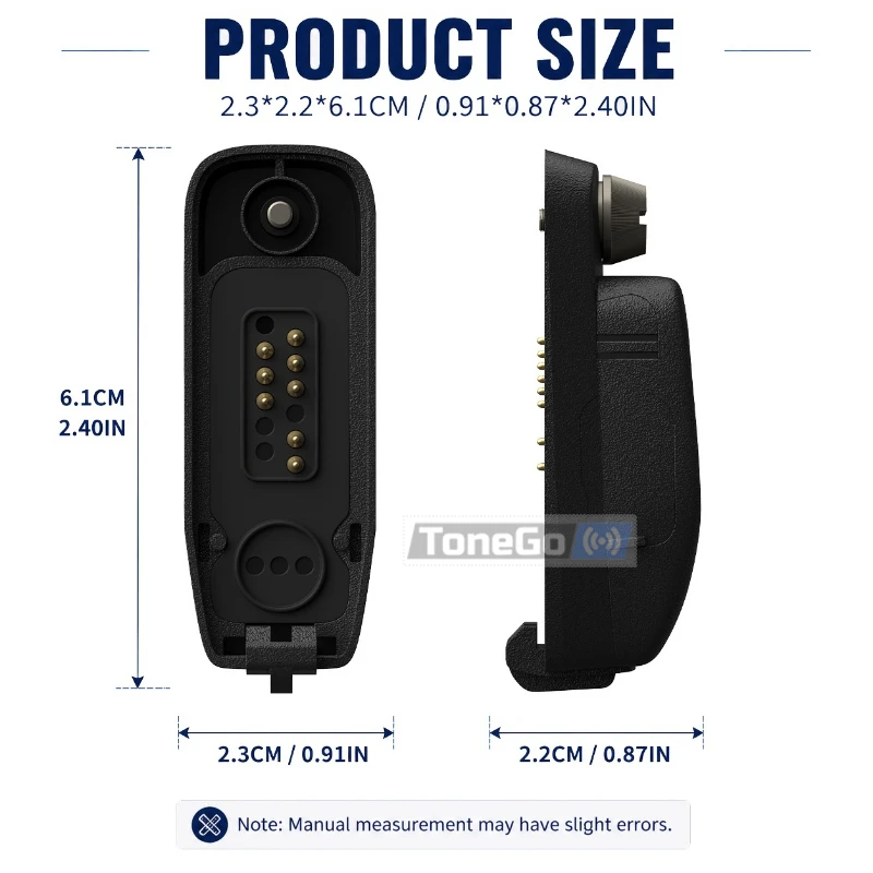 Walkie Talkie Audio Adapter To 2 Pin M-type Earpiece Jack Compatible with APX4000 APX2000 APX6000 DP4400 DP4800 XiR P8268 Radio