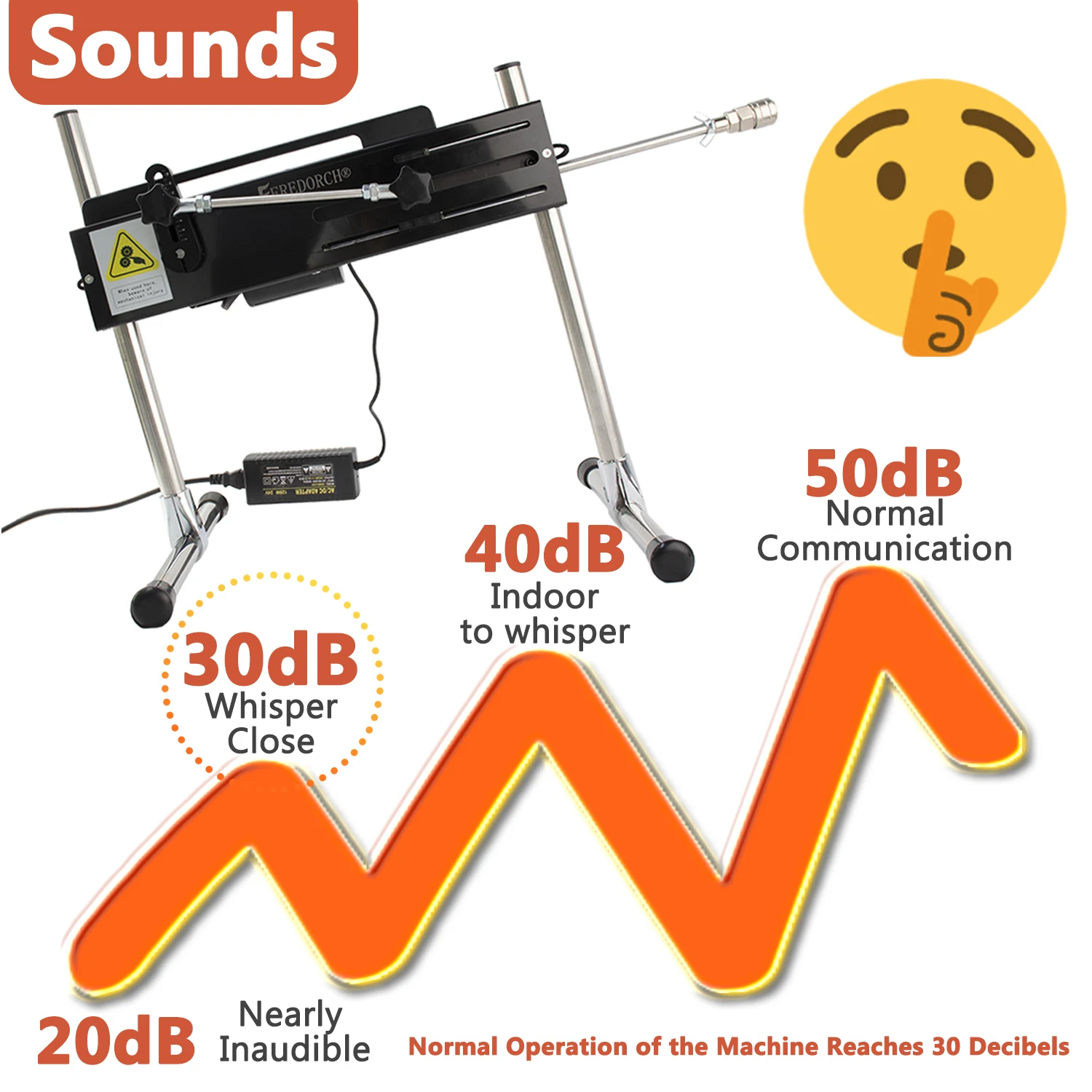 Fredorch 120 واط التحكم الصوتي آلة الجنس التلقائي للنساء والرجال الجنس الاستمناء آلة الحب هزاز الجنس لعب الكبار