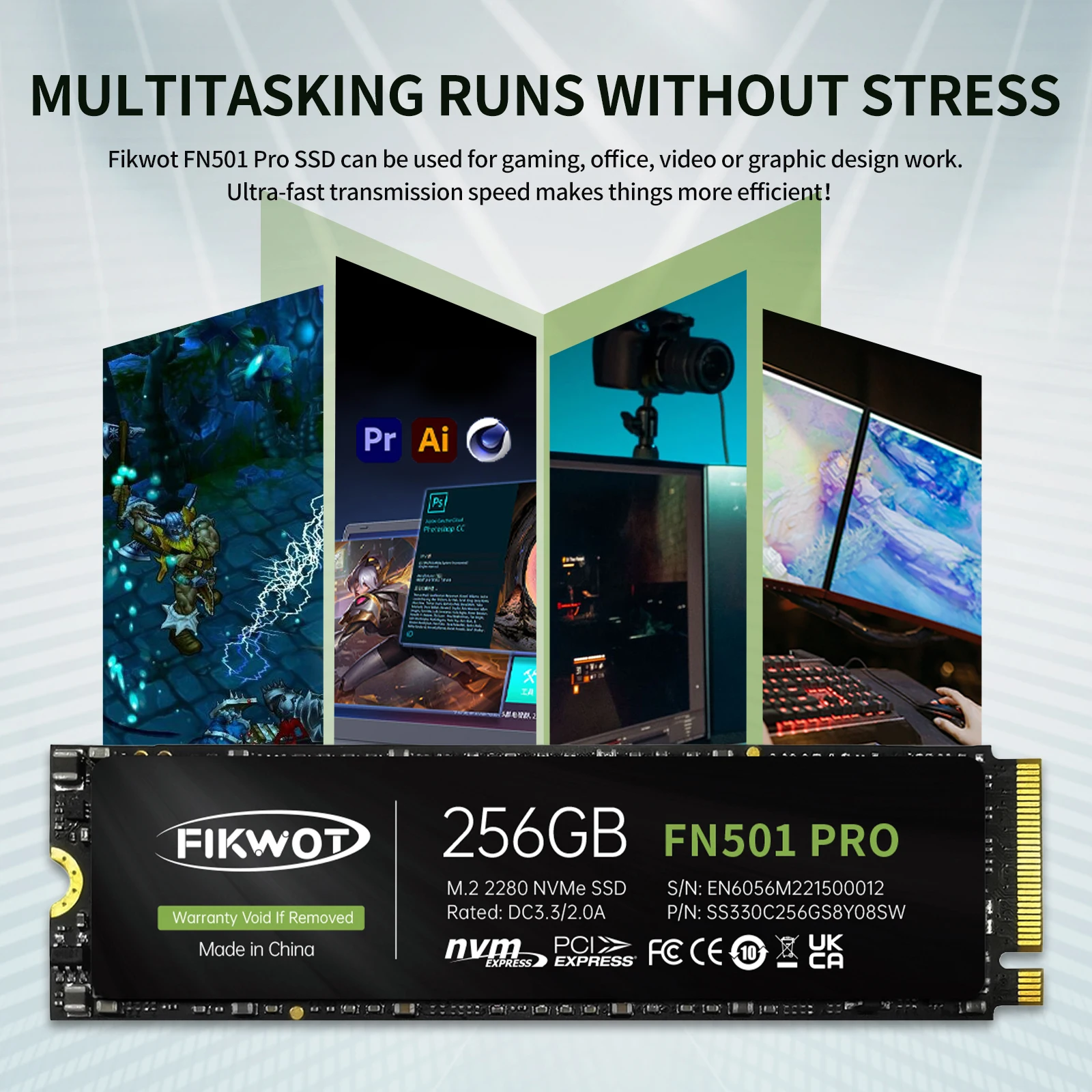 Fikwot FN501 Pro SSD PCIe 3.0x4 256GB 512GB 1TB 2TB M.2 NVMe