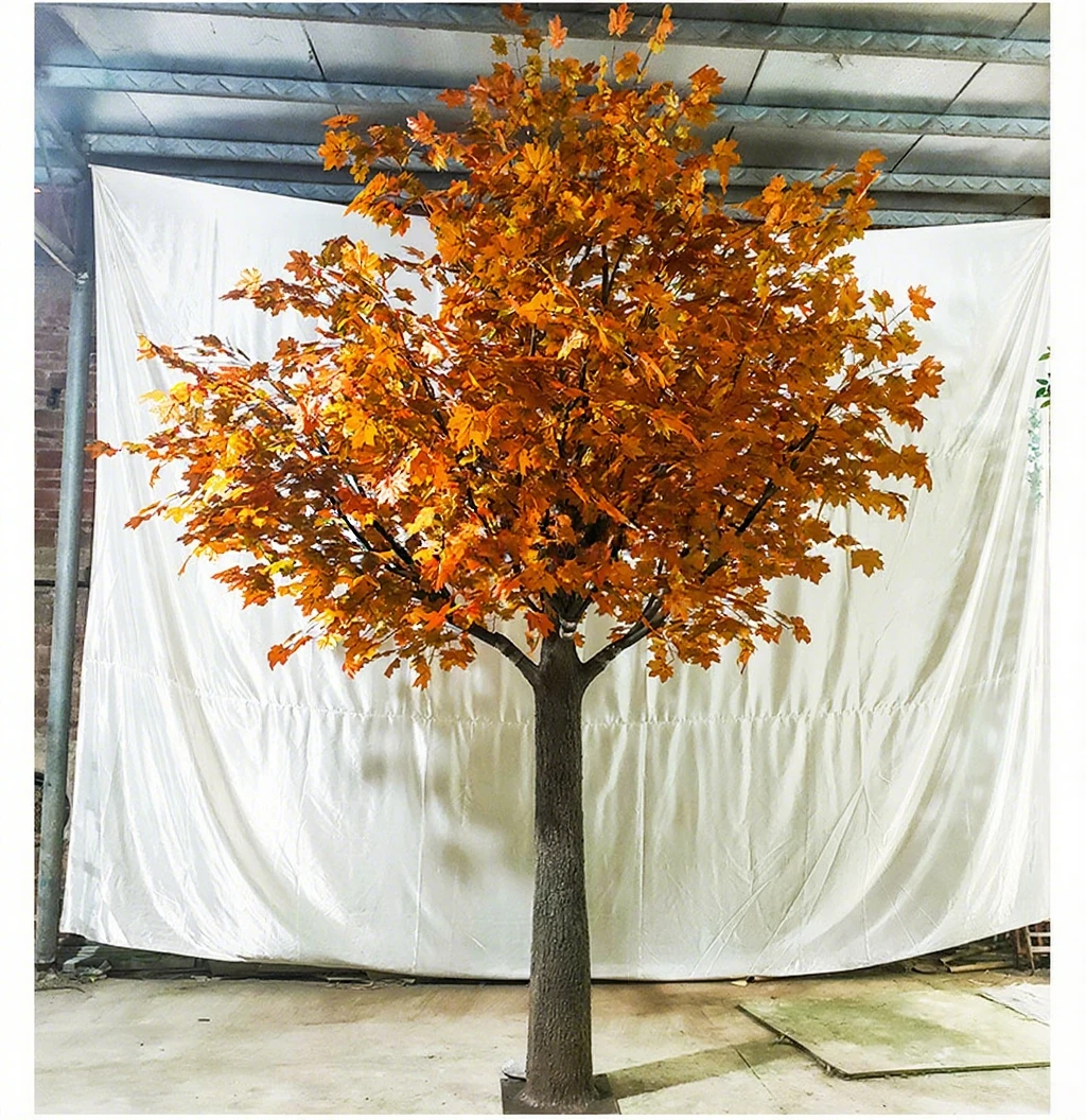 

Simulation of red maple tree, large maple tree, hotel, shopping mall, activity hall, commercial decoration