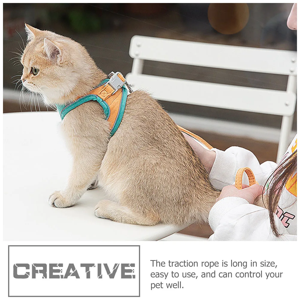 

Cat Leash Pet for Cats Traction Strap Kitten Supplies Harness Small Walking Reflective