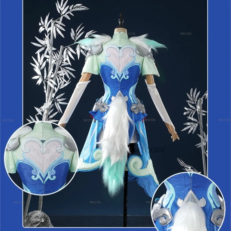 Kostium Cosplay Halloween dla Dorosłych Ove Watch Kiriko, Biała Lisica, Sukienka Anime, Strój Postaci z Gry, Maskotka, disfraz de mujer