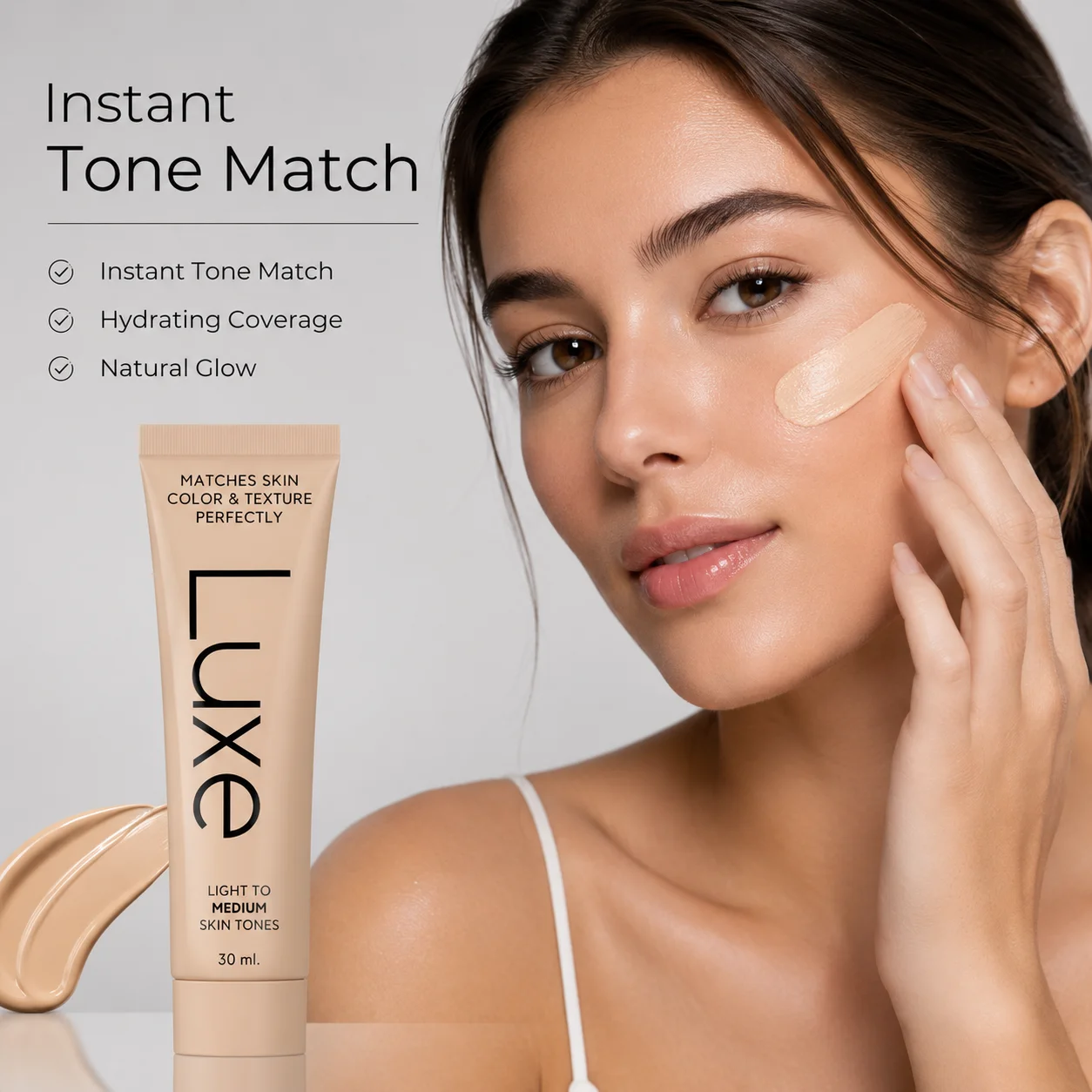 Luxury Skincare Sunscreen - كريم أساس متغير اللون فاخر مرطب