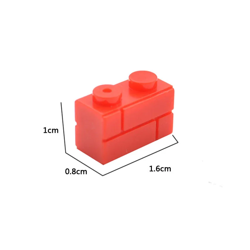 Briques à rayures murales pour blocs de construction, 50 pièces, 1x2, jouets, palais, château, figurines créatives, maison militaire, pièces transparentes