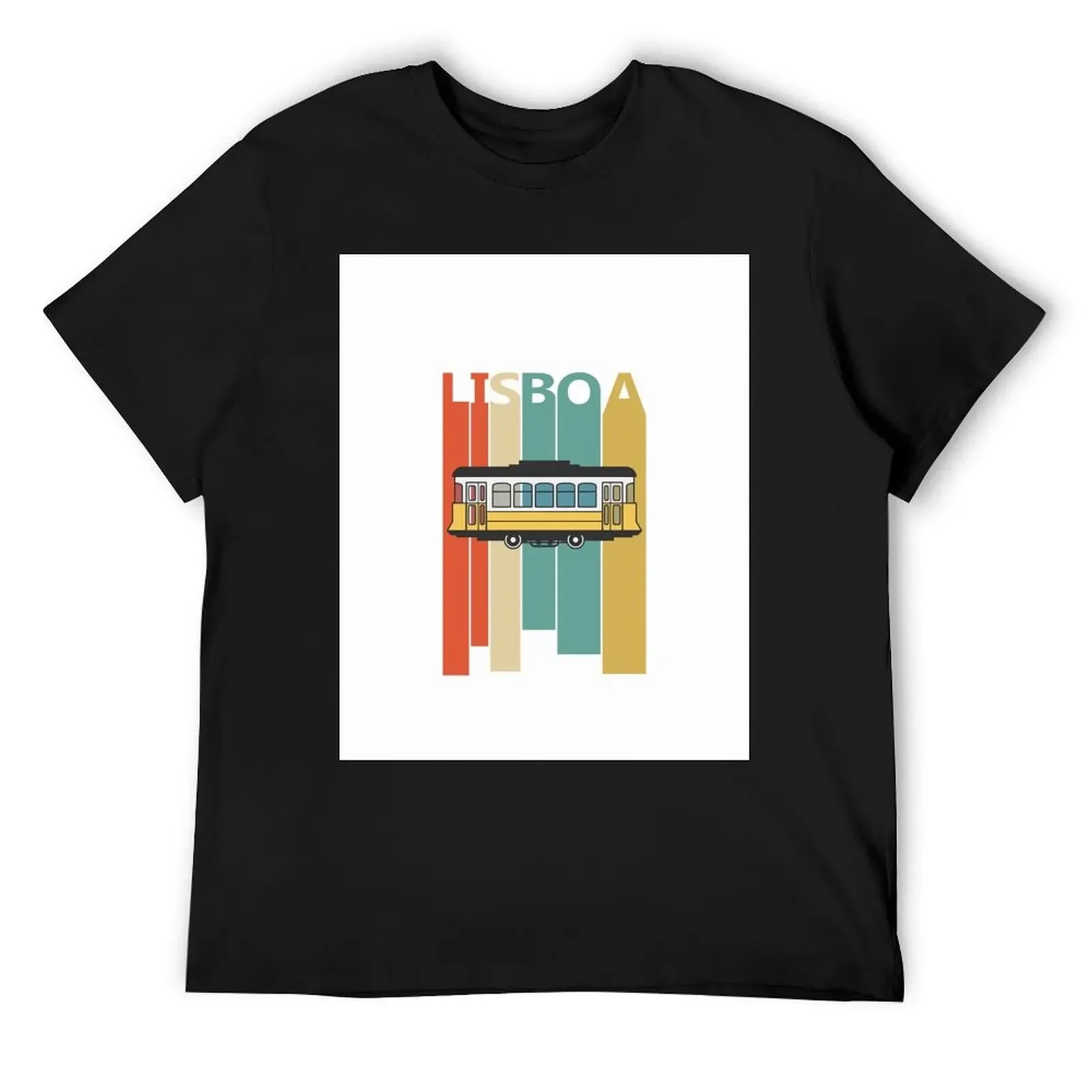 Retro Lisbon tram - Elétrico de Lisboa - Carreira 28 T-Shirt rapper graphic tees blacks oversizeds T-shirt men