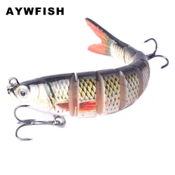 AYWFISH realistyczne Multi Jointed tonący Wobblers przynęty dla szczupaka Swimbait Crankbait Minnow pstrąg łowienie okonia Tackle Baits