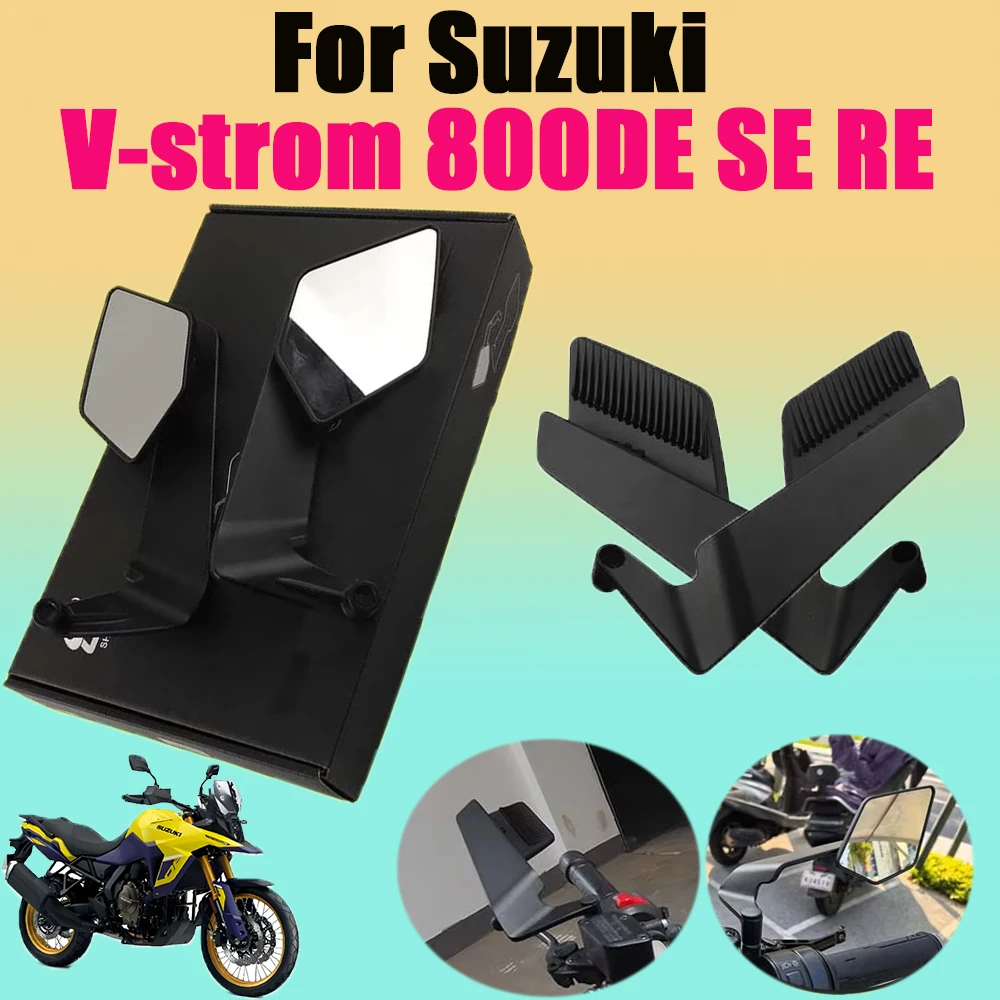 

For Suzuki V-strom 800DE 800SE 800RE Vstrom 800 DE RE SE Rearview Mirrors Stealth Winglets Mirror Rotate Side Mirror Accessories