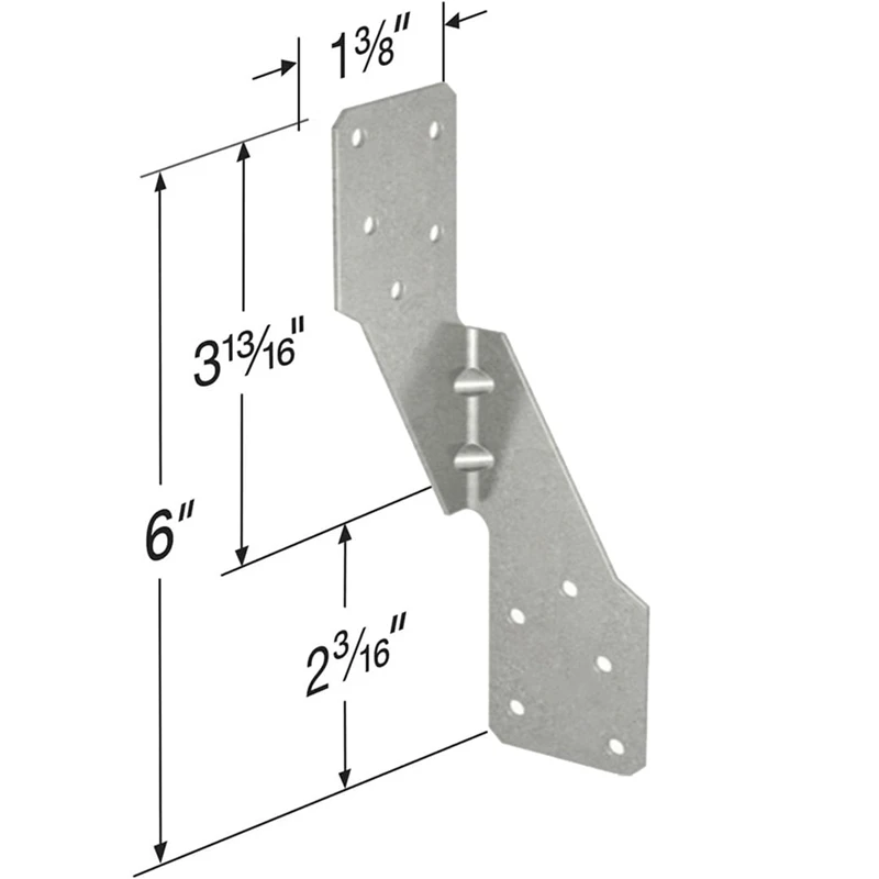 30Pcs Strong-Tie H2.5A, HOT-DIP Galvanized Steel Heavy Duty Hurricane Tie, Hurricane Straps Trusses/Rafters Ties Durable