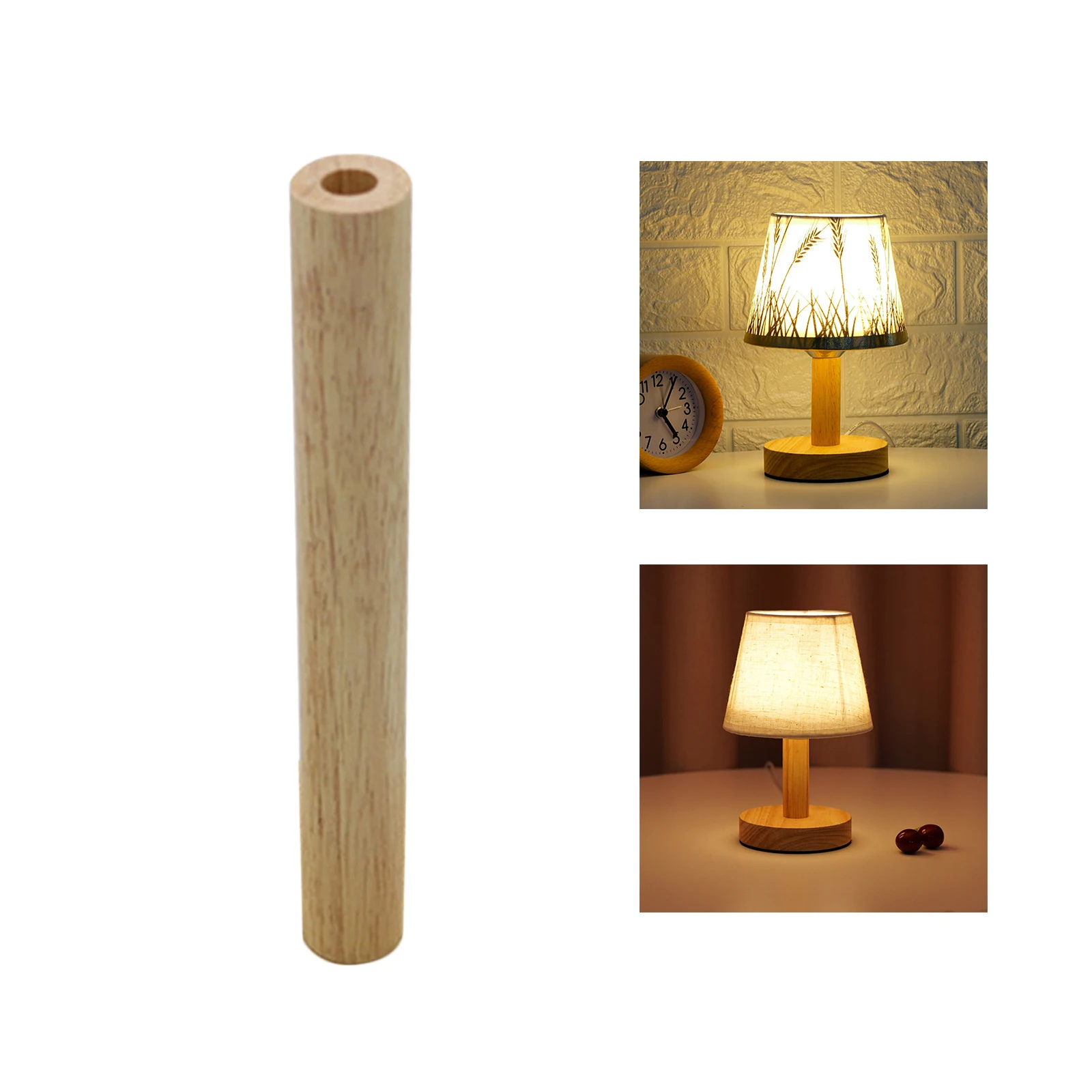 Wooden Table Lamp Base Centerpiece Simple to Use Fitments Holder for Home