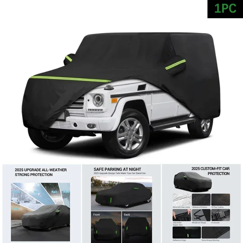 

Outdoor Windproof Car Cover Rainproof Hailproof and Dustproof with Zipper Door For Mercedes Benz G-Class 500 550 650 2004-2024