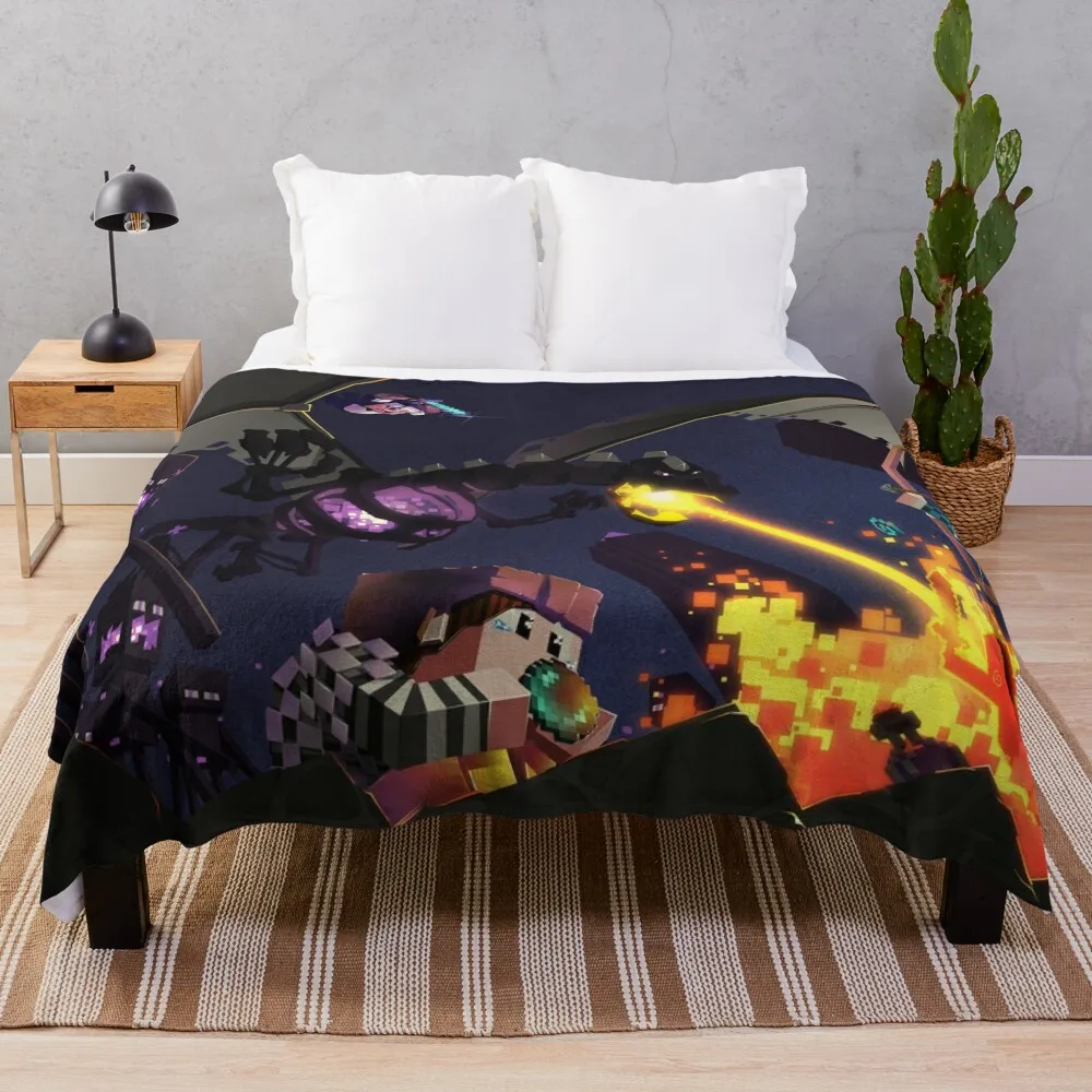 Epic Ender Dragon Battle Throw Blanket Luxury Brand for winter Furrys Blankets