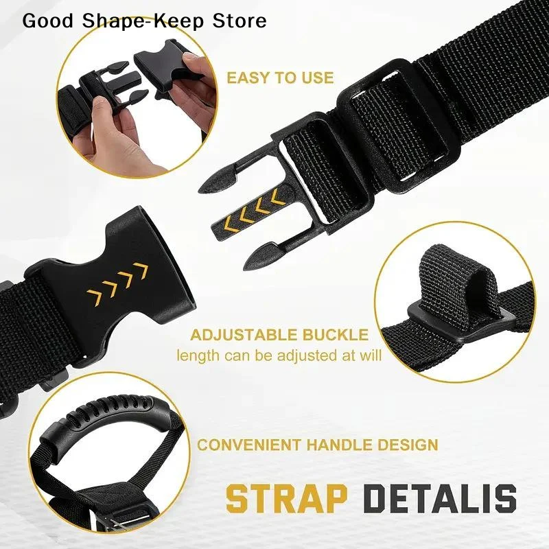 dailyNylon Heavy Duty Storage Strap Adjustable Buckle Hook Holder for Backcountry Camping Gear Cord Tie DownDaily products