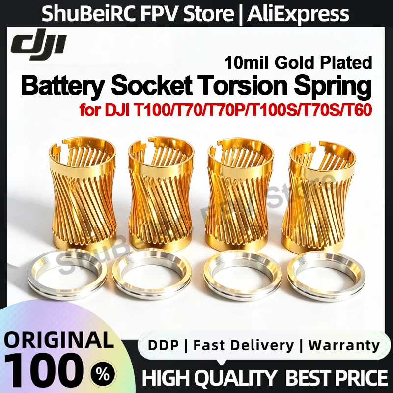 Gold Plated Battery Socket Torsion Spring with Disassembly Tool for DJI T100/T70/T70P/T100S/T70S/T60 Agricultural Drones Parts