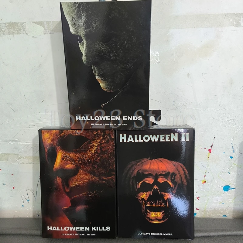 NECA With Pumpkin Halloween Ends Kills II Michael Myers Action Figure Halloween Horror Toys Doll Model Christmas Birthday Gifts