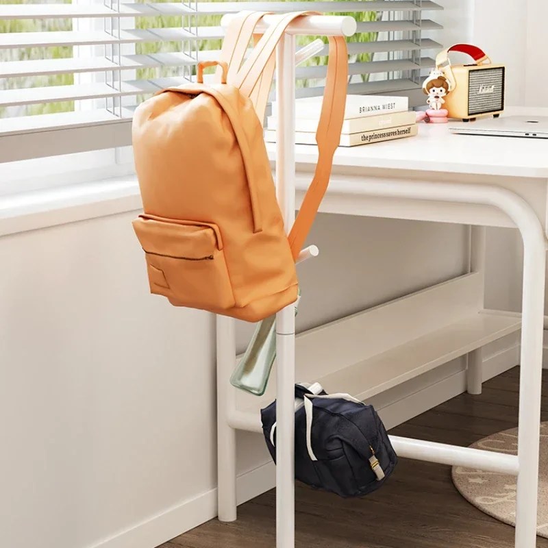 Porta libri per bambini Porta zaino Appendiabiti per la casa Porta appendiabiti da pavimento Asta singola Scaffale per borsa da appendere laterale da scrivania Pratico portaoggetti