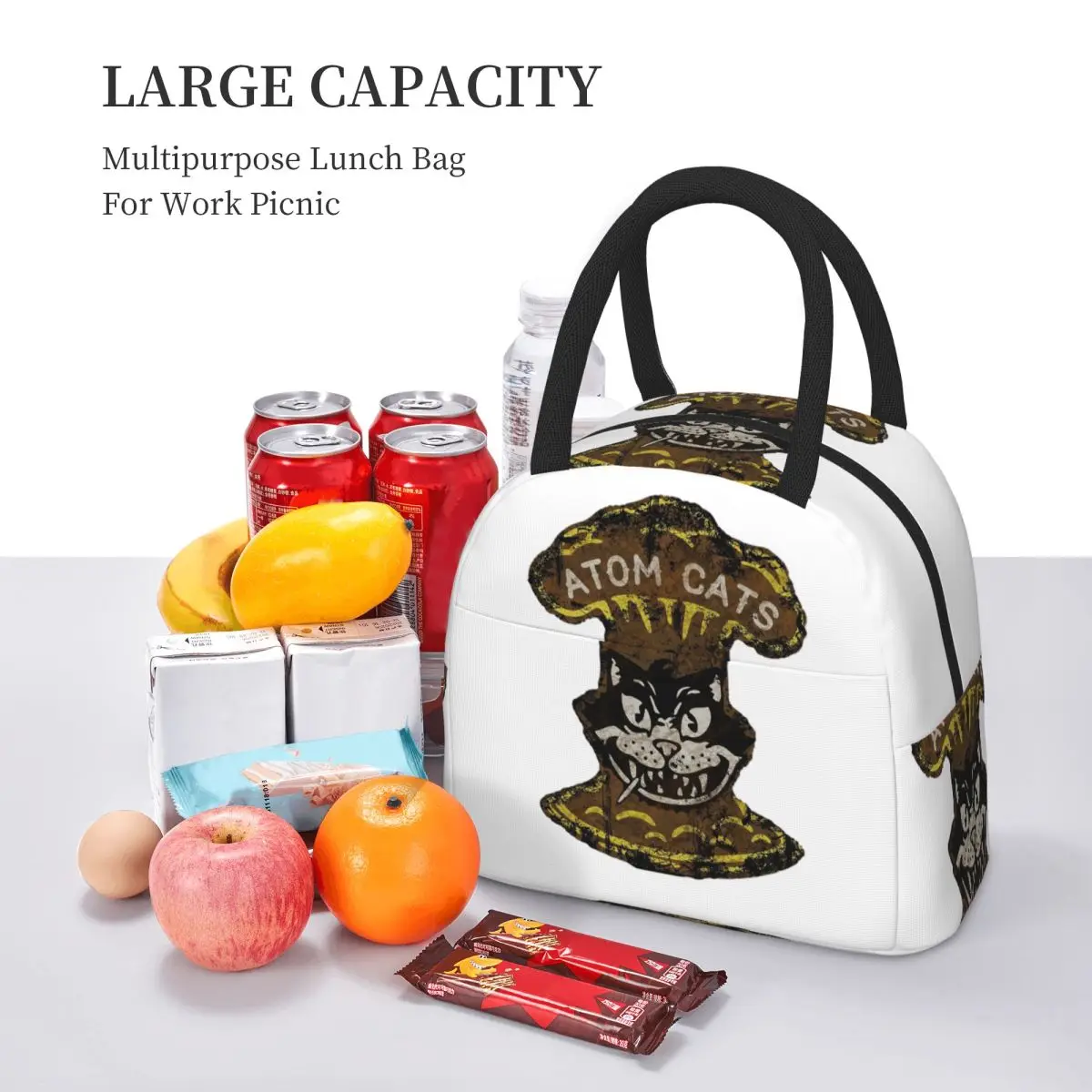 أتوم القطط أكياس الغداء معزول بينتو صندوق المحمولة حقيبة الغداء قابلة لإعادة الاستخدام نزهة أكياس حقيبة حرارية للمرأة الأطفال مكتب #5